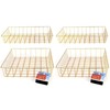 Gold Iron Wire Baskets and Trays, Round and Rectangular, 4-ct