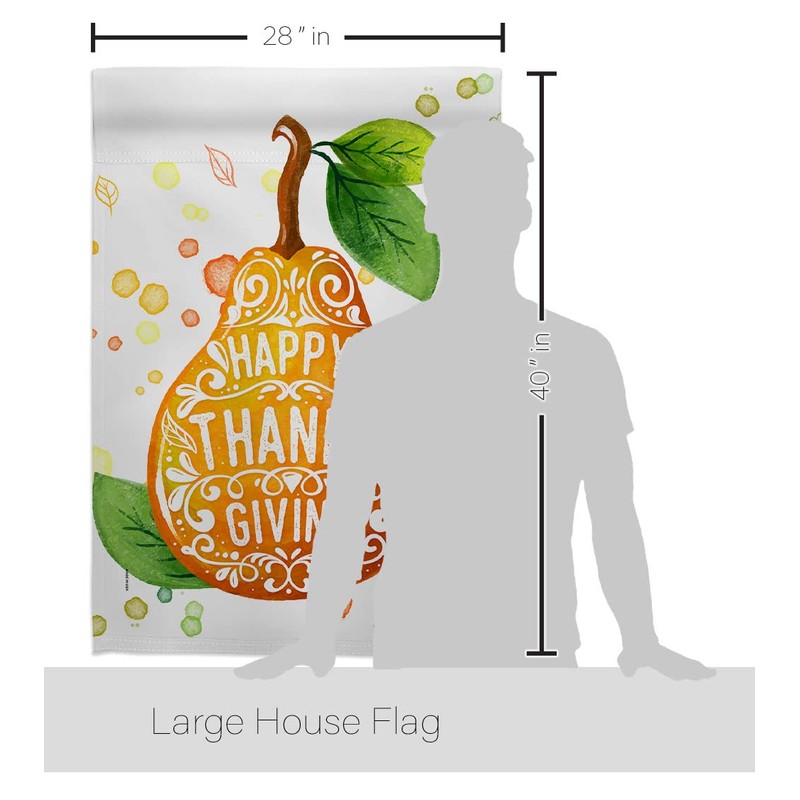 Happy Thanks Giving House Flag - 2 pcs Pack Fall