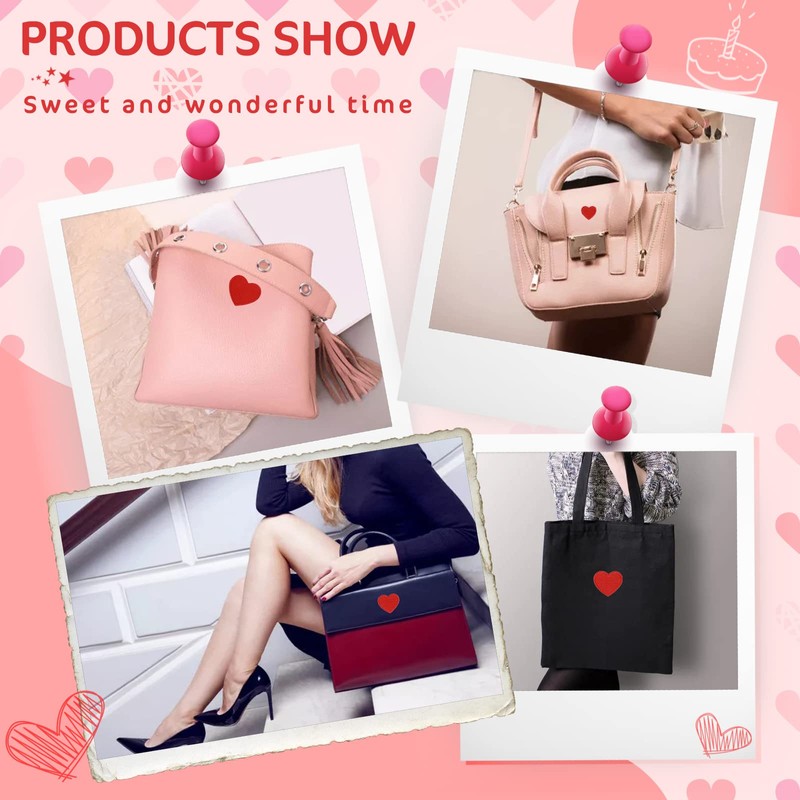 24PCS Red Hearts Patches Embroidered Iron On/Sew on Heart Shape