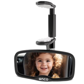 Onco Forward Facing Baby Car Mirror - Clip On Car Mirror for Baby, 100% Shatterproof & Shakeproof, Newborn Essentials