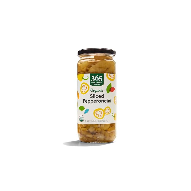 365 by Whole Foods Market, Organic Golden Pepperoncini, Sliced, 15.5