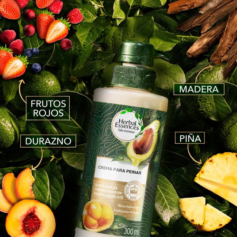 Crema para peinar rizos Herbal Essences Nutre e Hidrata Pequi