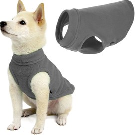Gooby Dog Jumper Stretch Fleece Grey M Warm Jumper for Small Dogs and Boys