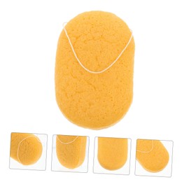 Beavorty 1pc Brown Volcanic Mud Facial Cleansing Sponge Gentle Exfoliating Skin Care Tool for Deep Cleaning Pores and Removing Impurities for Sensitive Areas Face