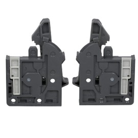 Pair of DTC Undermount Drawer Slide Plastic Front Locking Device, Grey with Screws Included
