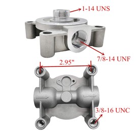 iFJF FB1311 Fuel Filter Base Replacement for Filter FF104 FF105 FF105C FF105D FF213 FS1000 FS1212 FS1242 BF948 BF957 BF1249 BF1258 BF1282 BF5801 BF7557 1R-0750 Billet Aluminum Replaces 142784S (1)
