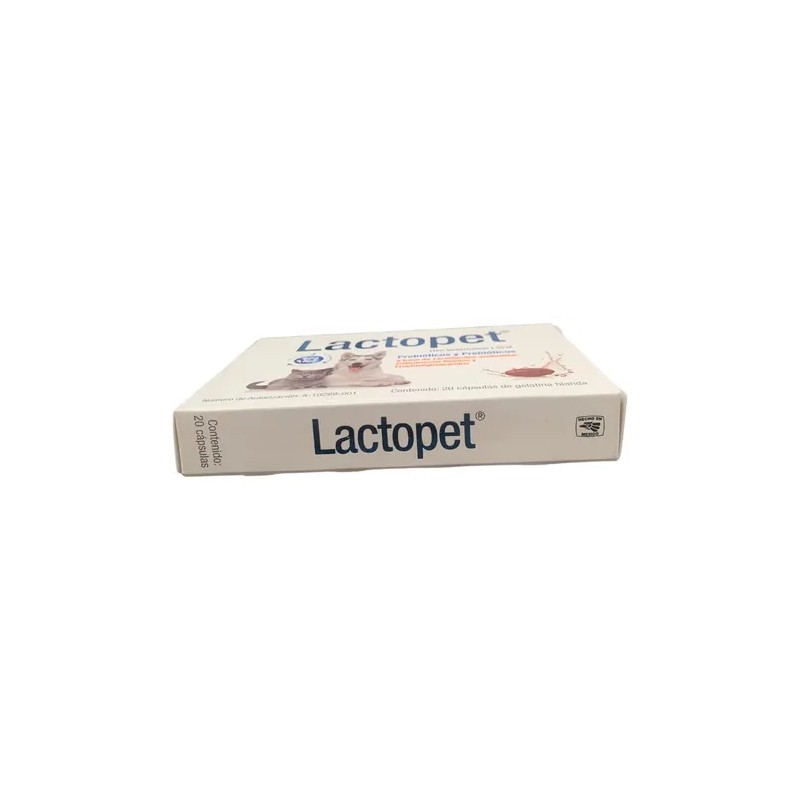 Lactopet Oral 20 Cápsulas Lactobacilos Probióticos y Prebióticos