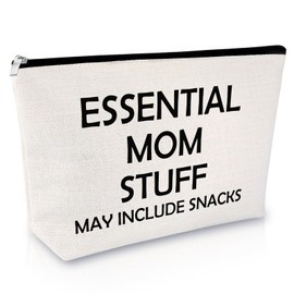 Mom Gifts Makeup Bag from Daughters Best Mom Ever Gift from Daughter Funny Birthday Present for Mother in Law Stepmom Cosmetic Bag Mothers Day Christmas Thanksgiving Day for Her Travel Cosmetic Pouch