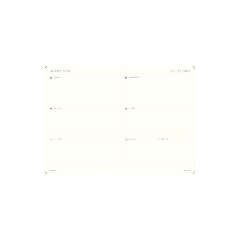 LEUCHTTURM1917 372627 Weekly Planner Medium (A5) 2026, 18 Months 07.2025-12.2026,