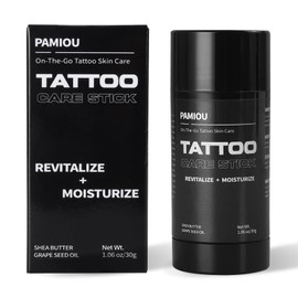 Pamiou Tattoo Aftercare Tattoo Butter Balm, On The Go Tattoo Care Stick, Portable Balm For Color Enhancement, Brightener & Moisturizer With Naturally Derived Ingredients - 1 oz