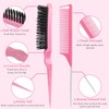 3 Pcs Slick Back Hair Brush, with Edges brush, Back