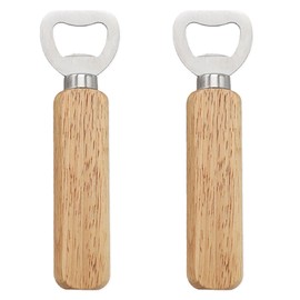 2 Pcs Wooden Handle Bottle Openers, 5.5 Inch Alloy Bottle Opener are Wldely Used for Party, Daily Life, Travel and Good Gifts for Festivals (2)