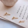 ALRNBY Gold Helix Earrings for Women 2Pcs Flat Back Earrings