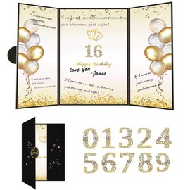 YQQZQ DIY Age Birthday Cards for Youth Men Women with Envelopes,Special Greeting Card for Friends Kids Parents, DIY All Ages Birthday Celebrations