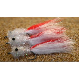 Saltwater Schminnow Fishing Fly - Tarpon, Snook & Reds - 3 Pack (3ct Red - Hook #2)