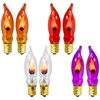 Orange Amber C7 (CA10) Flicker Flame String Light Bulbs (2-Pack)
