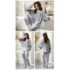 CHEERFULHEALTHY Women's Sweat Pajamas, Top and Bottom Set, Spring, Autumn,