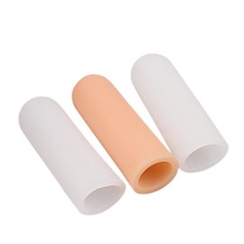 Baluue SEBS Finger Caps 1 Pair Moisturizing White Finger Sleeves for Protection and Grip Waterproof Anti-Slip for Gardening and Household Tasks