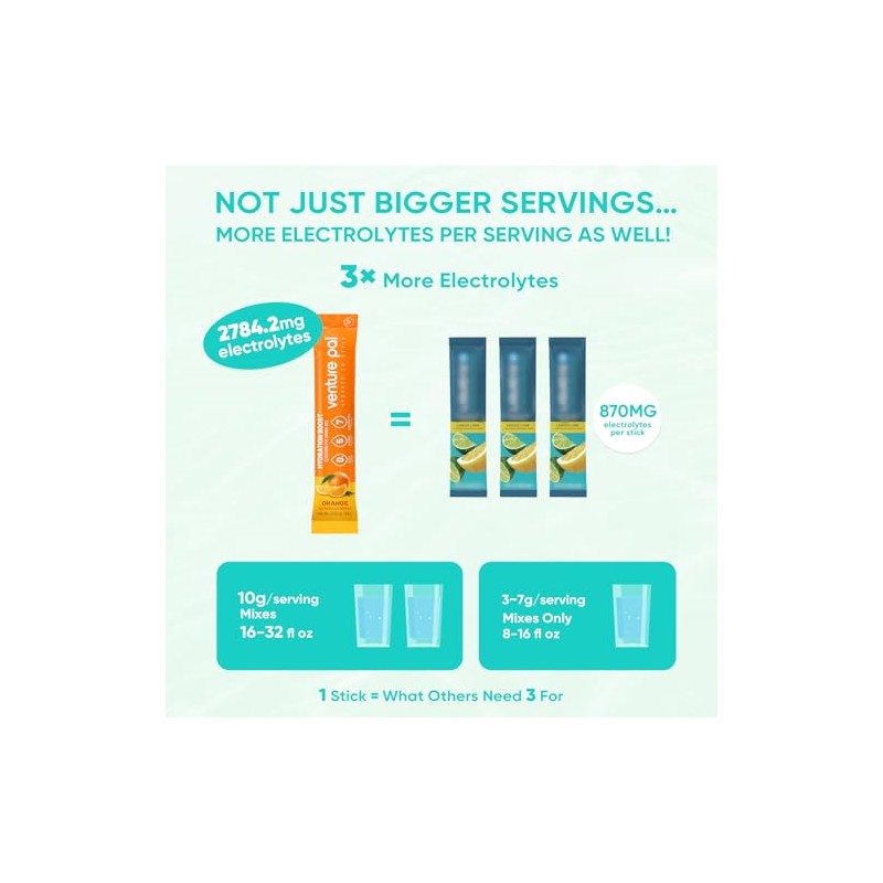 Venture Pal Sugar Free Electrolytes Powder Packets - Liquid Daily