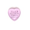 Lifeforce Glass Scripture Heart with Pouch, I can do All