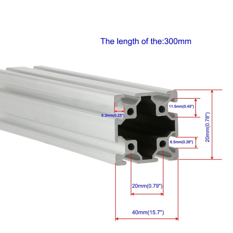 Silver 4040 Aluminum Extruded Profile European Standard Linear Rail 4040