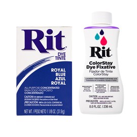 All Purpose Concentrated Rit Dye Powder Multi-Packs for Clothing, Décor, and Crafts – Royal Blue with ColorStay Fixative
