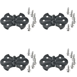 ZCZQC 4PCS Metal Butterfly Hinge Hinge Garden Door Hinge Heavy Duty Hinge Hedge Hinge Fence Hinge Fence Hinge for Cabinet Box Construction Repair Black