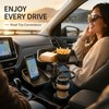 Car Cup Holder Tray for Road Trips – 360° Rotating