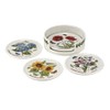 Portmeirion Botanic Garden Ceramic Coasters with Holder | Set of