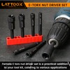 E-TORX Nut Driver Set, LATTOOK 7-Piece 1/4'' Hex Shank Female