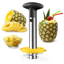 Pineapple Cutter and Corer Tool, Stainless Steel Pineapple Slicer Peeler, Easy Pineapple Core Remover Eye Removal Tool, Pelador De Piña