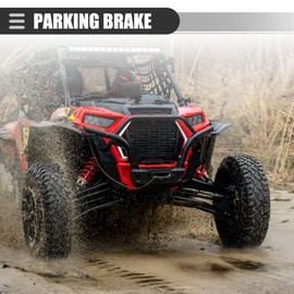 X AUTOHAUX Parking Brake, for Spring Parking Brake Thingy, for Polaris RZR 570 800 900 1000 Turbo Turbo S, Iron, Black Red