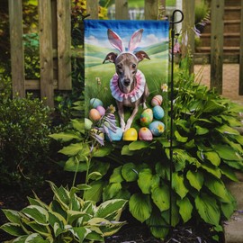 Caroline's Treasures DAC5082GF Italian Greyhound Easter Egg Hunt Garden Flag Mailbox Flag Decorative Yard Flag Banner Outside Patio Artwork Yard Flower Beds, Garden Size, Multicolor