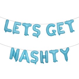 Multicolor Balloons Lets Get Nashty Nashville Bachelorette Party Decor Nash Bash Bachelorette Party Decoration Lets Get Nashty Sign Nashville Party Supply (LETS GET NASHTY Light Blue)