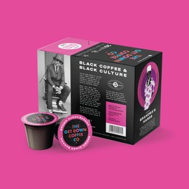 The Get Down Coffee Co. Brown Sugar Banana Flavored Coffee Pods 20 ct, 100% Arabica Coffee, Single Serve Coffee Pods Compatible with K Cups Brewers