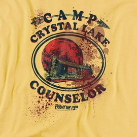 Friday The 13th Camp Counselor Victim Unisex Adult T-Shirt for Men and Women, Banana, Medium