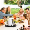 FODIENS Napkin Holder for Table, Rotating Napkin Dispenser with Salt