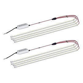 jimwhen 2 Pack LED Troffer Retrofit Kit 2x4 FT Magnetic, 72W LED Retrofit kit, 5000K Bright White, 0-10V Dimmable, T8 T10 T12 Fluorescent Replacement, Without Cover