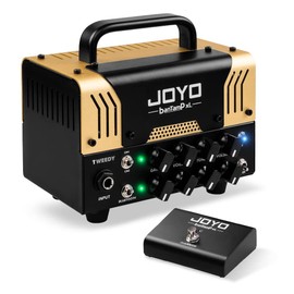 JOYO Tweedy BanTamp XL Series Mini Amp Head 20 Watt Preamp 2 Channel Hybrid Tube Guitar Amplifier Head for Electric Guitar with Bluetooth