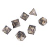 Polyhedral Dice Set Role Playing Epoxy Resin Transparent Skull Dice