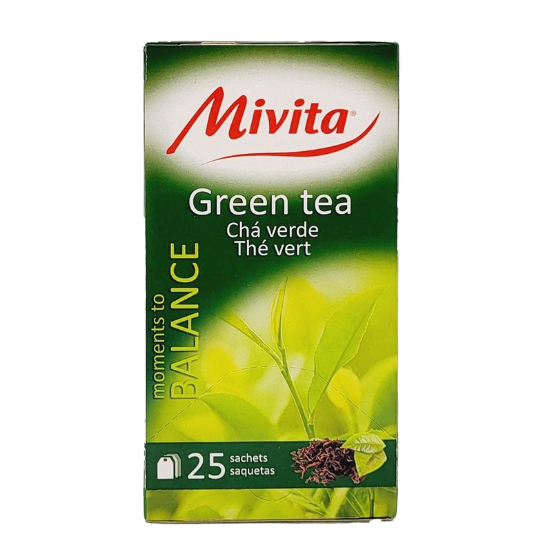 Mivita Green Tea, pack of 4, total of 100 tea