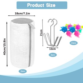 Mowtential Shoe Washing Machine Bag- Shoes Washing Machine bag Reusable, With 2 Drying Racks 12 Cleaning Ball, Applicable to all kinds of Mesh Shoes, Protects Shoes and Washer (White 2 pcs)
