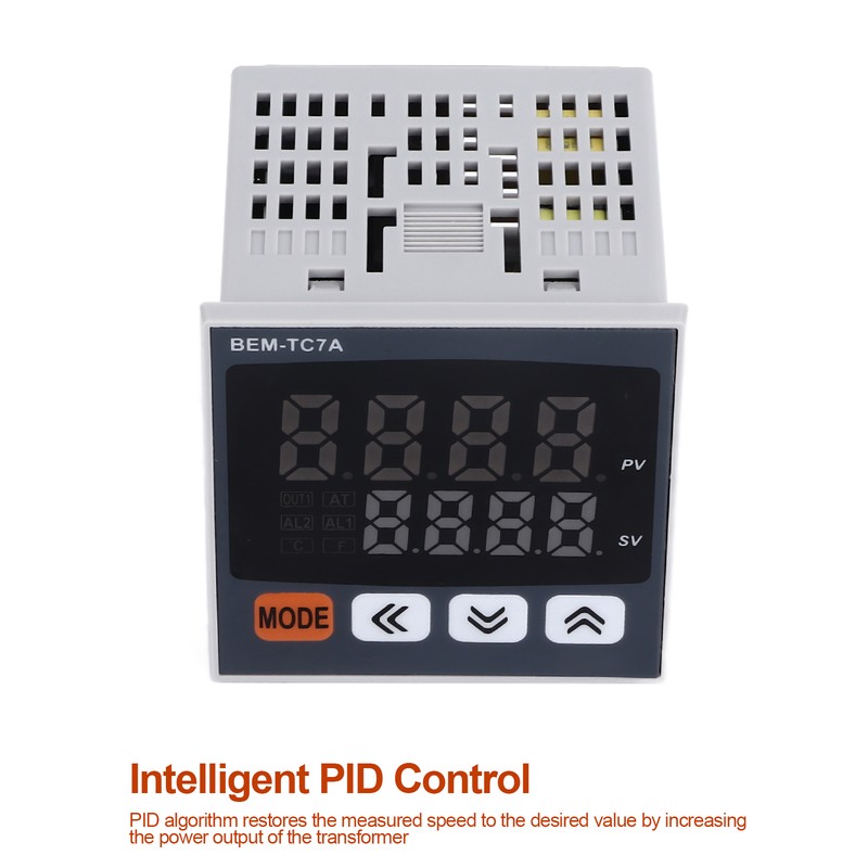 PID Temperature Controller 72x72mm Digital Display Intelligent Thermostat AC 100‑240V
