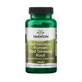 Swanson Full Spectrum Korean Red Ginseng Root 400 mg 90 Capsules - Wellness