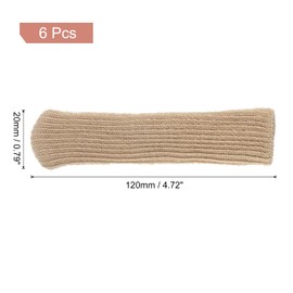 QUARKZMAN 6 Pieces Door Handle Covers Knitted Polyester Anti-scald Door Handle Protector Door Handle Cover for Hot and Cold Doors Khaki