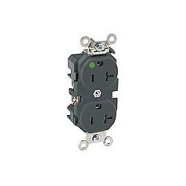 Leviton 8300-HI 20A 125V Heavy Duty Hospital Grade Duplex Receptacle