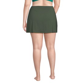 Lands' End Women's Swim Skirt Swim Bottoms, Rich Olive Green, 4