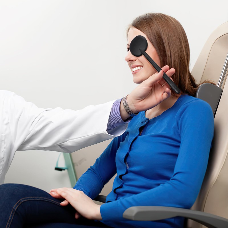 Beavorty Handheld Eye Occluder for Vision Test Eye Cover Plastic