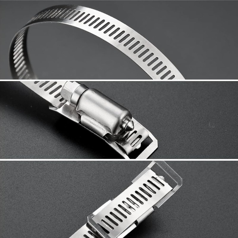 7Pcs 9.8 Feet Long Worm Gear Hose Clamp with Fasteners,