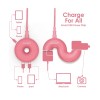 iSmartHome Donut Portable Power Strip Surge Protector Red (2) AC